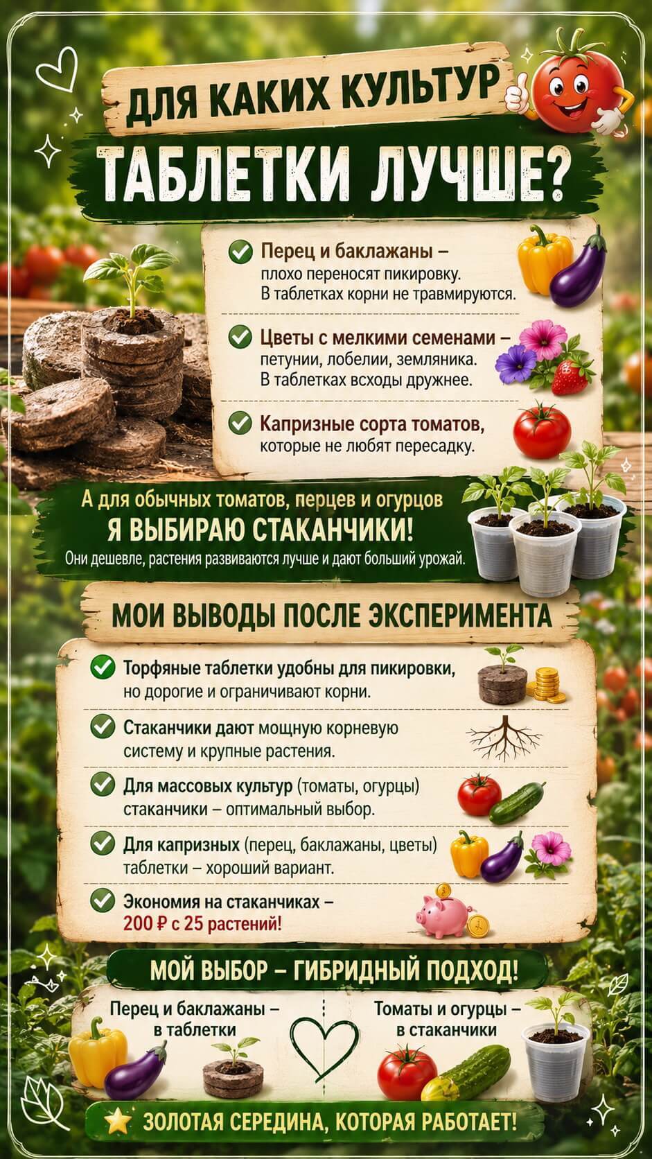 Для каких культур таблетки лучше