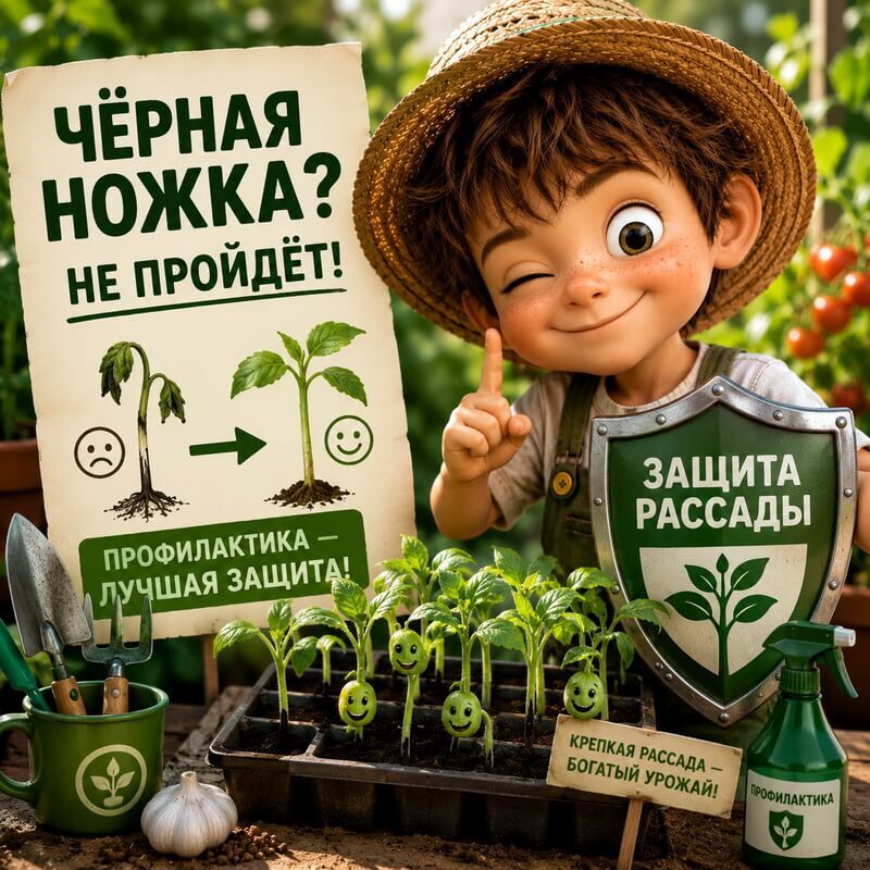 Чёрная ножка у рассады