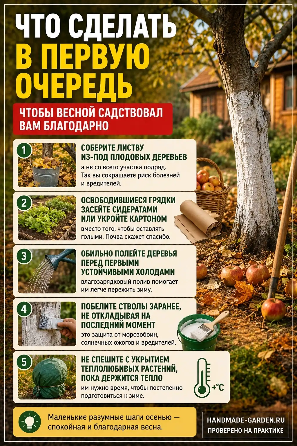 После сбора урожая сад нельзя бросать