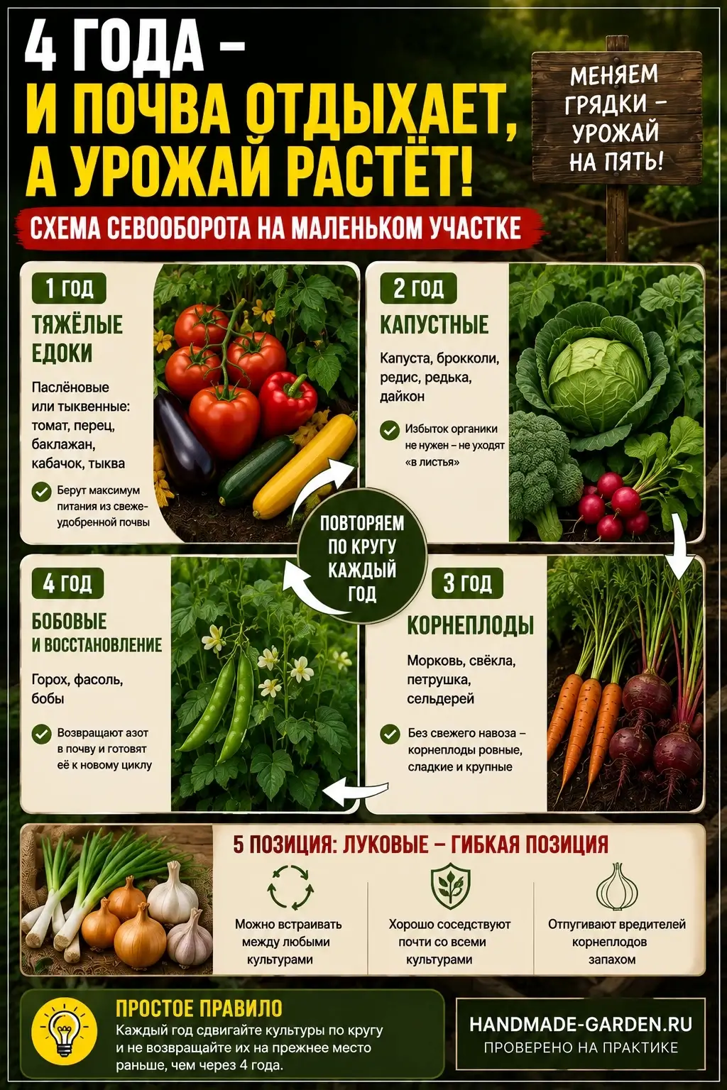 Зачем вообще менять местами грядки