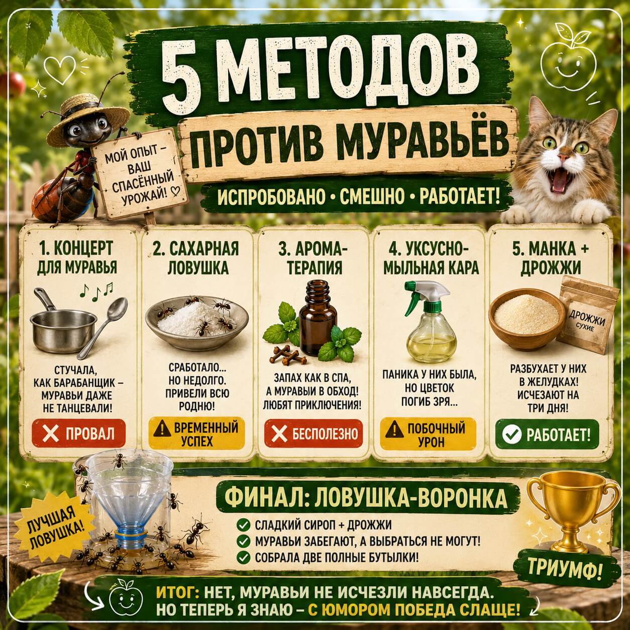 Как боротся с тлей и муравьями