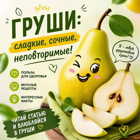 Сладкая груша в саду