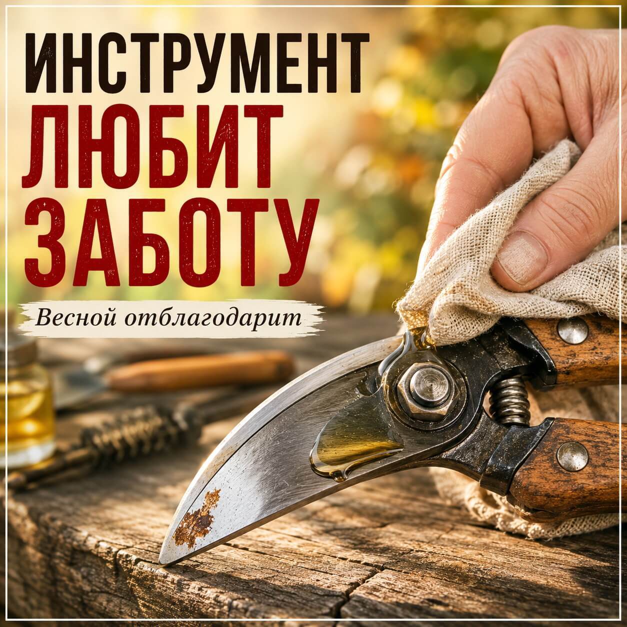 Осенняя чистка садового инструмента