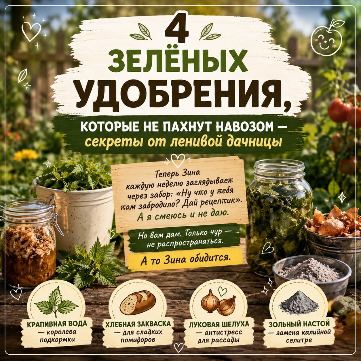 4 зелёных удобрения, которые не пахнут навозом