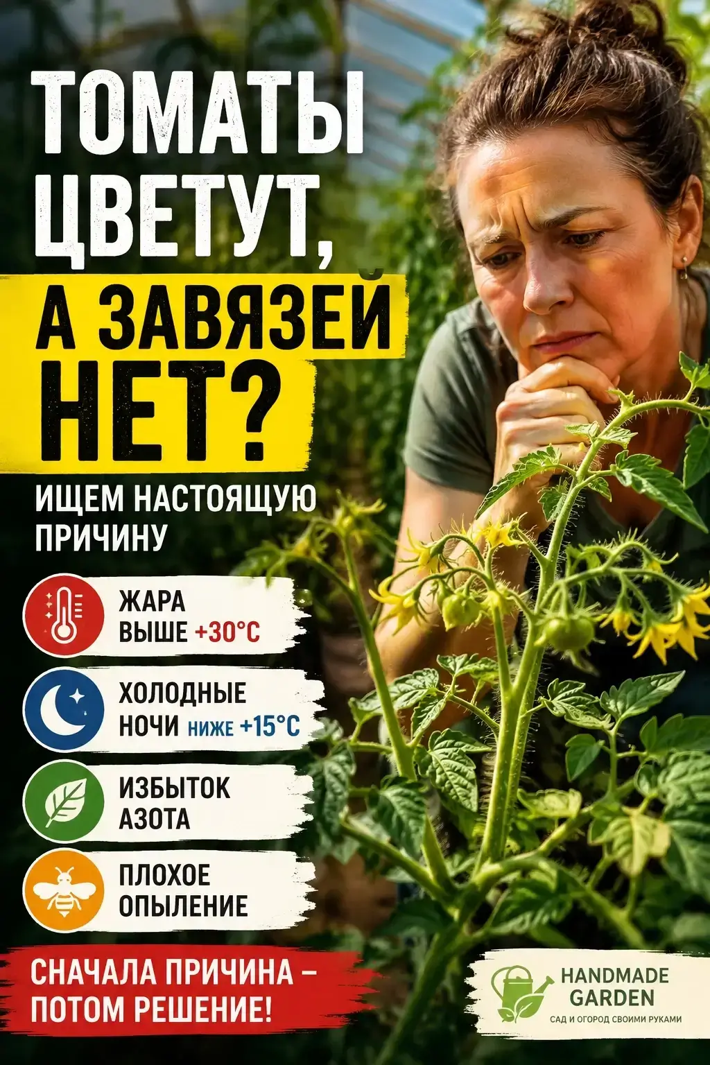 Почему цветение есть, а завязей томата нет