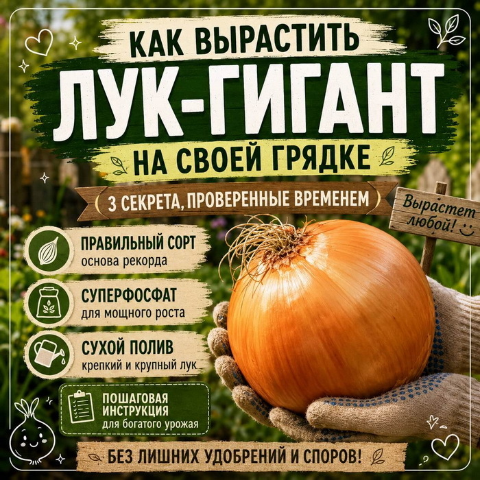 Как вырастить лук-гигант на своей грядке