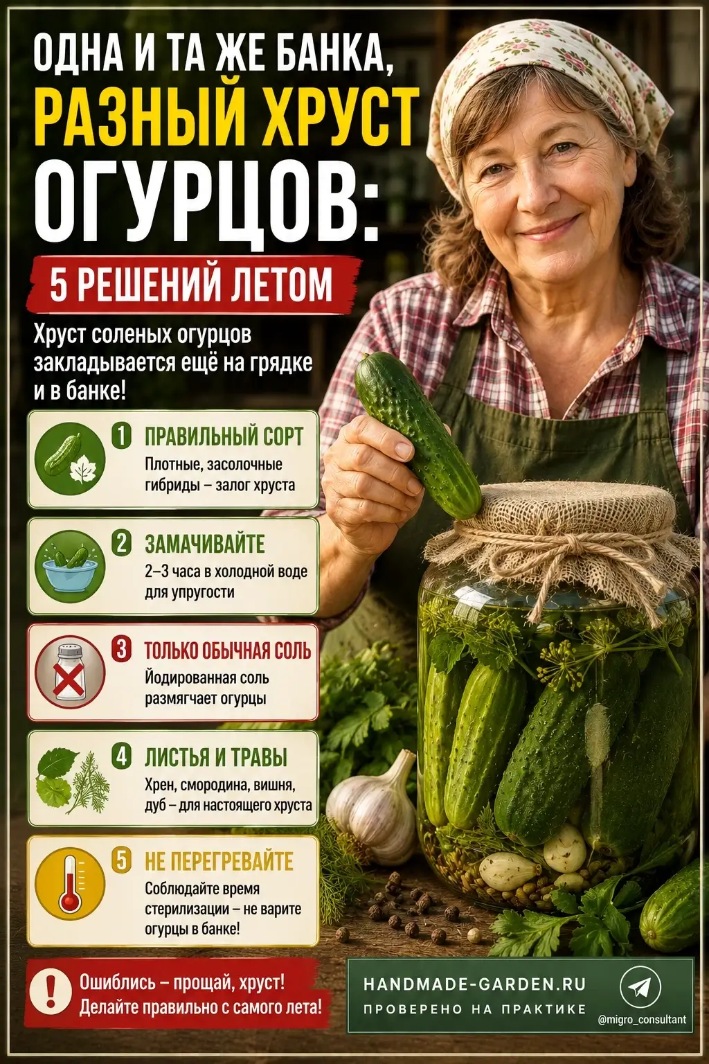 Соль для засолки огурцов