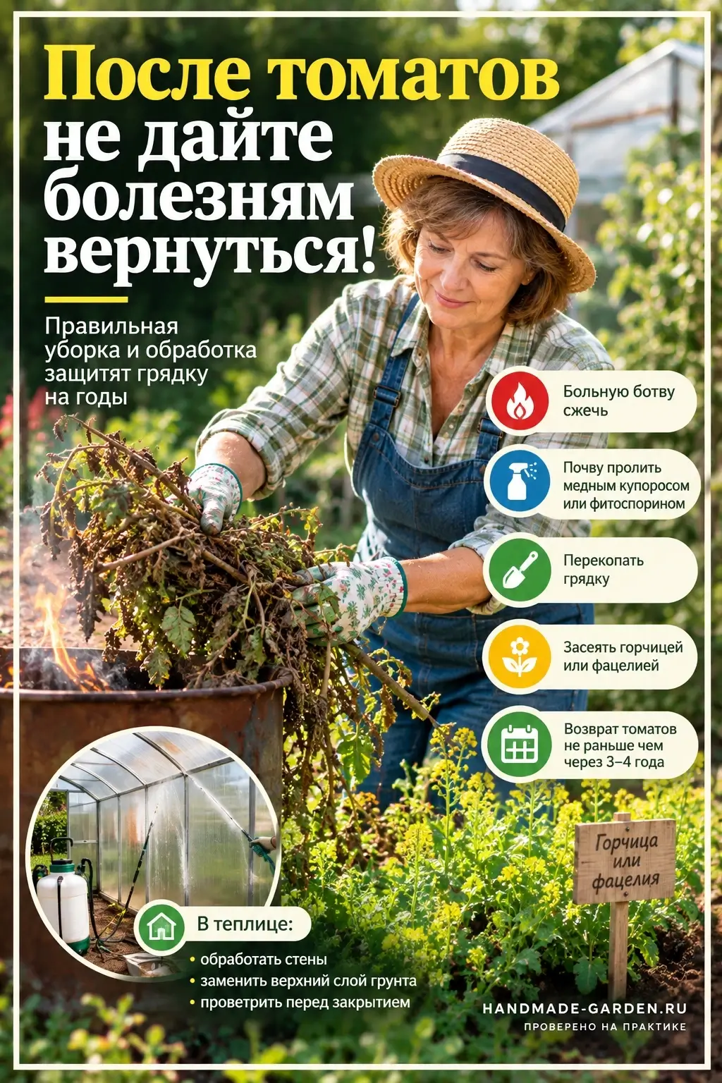 Чем обработать землю после помидоров