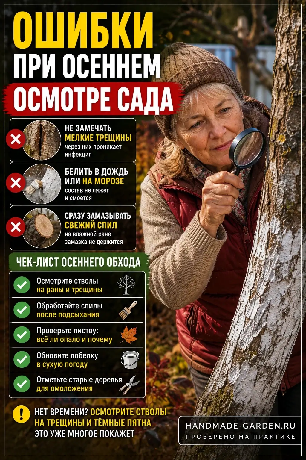 Ошибки при осеннем осмотре сада