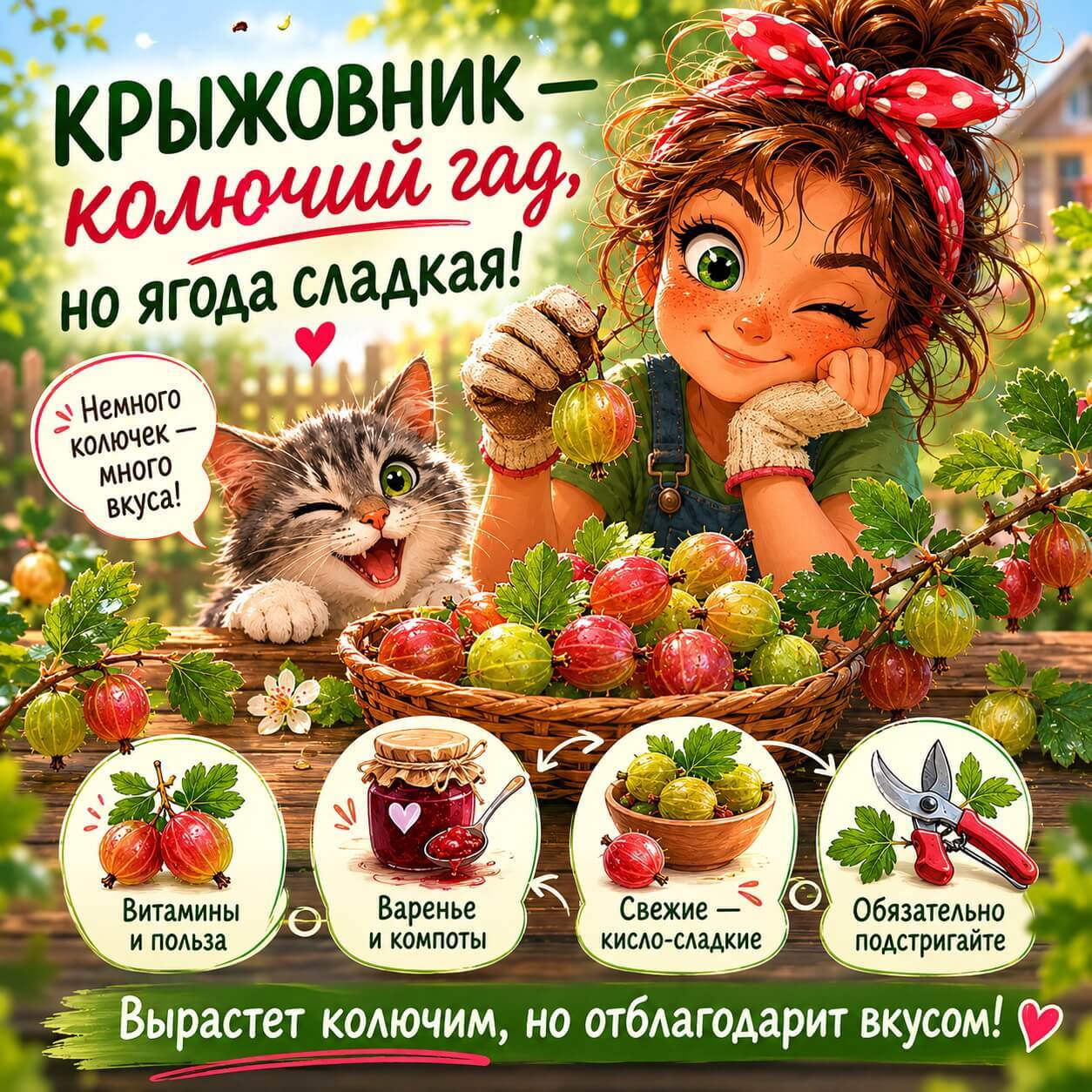 как обуздать крыжовник, не потеряв пальцы.