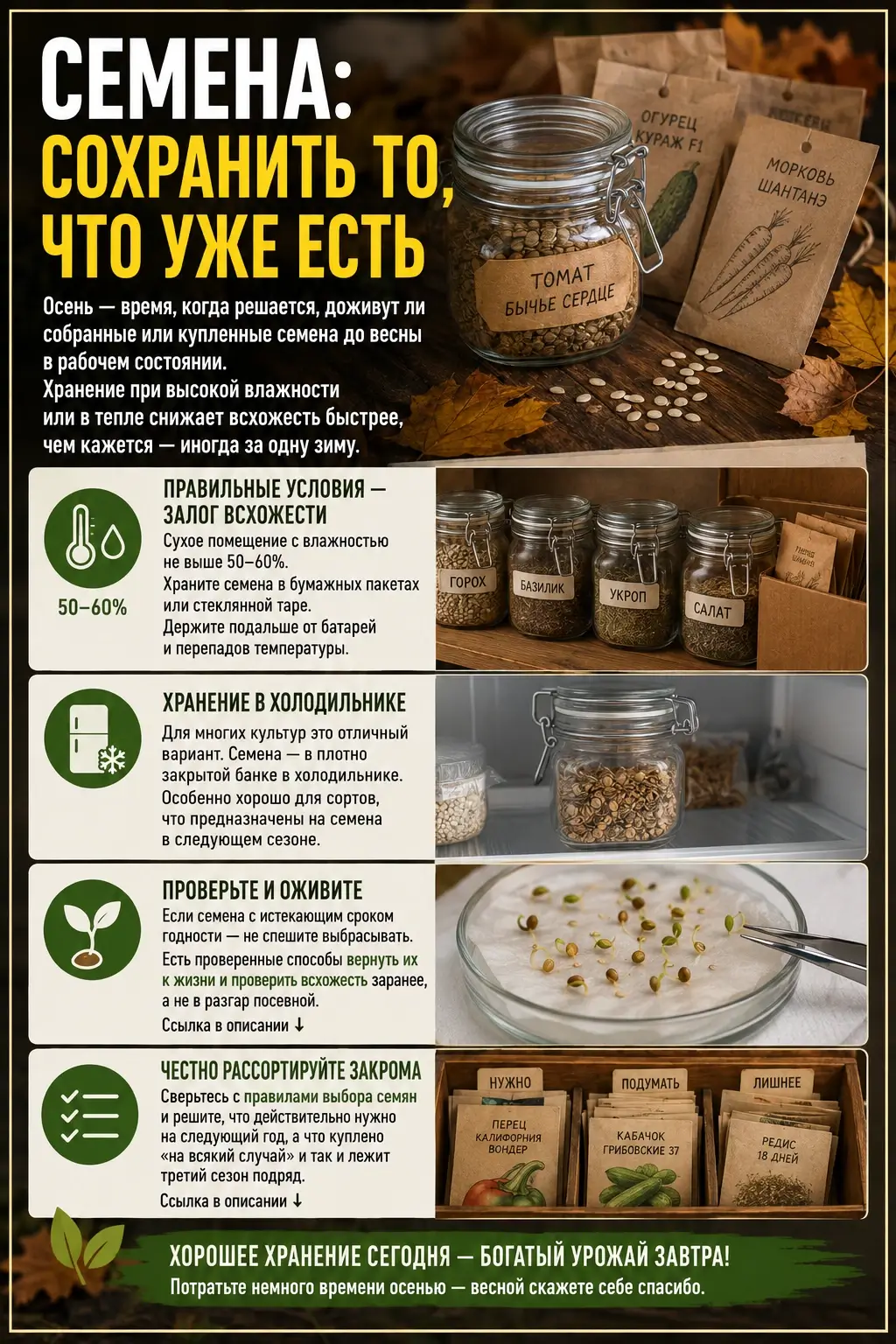Семена: сохранить то, что уже есть