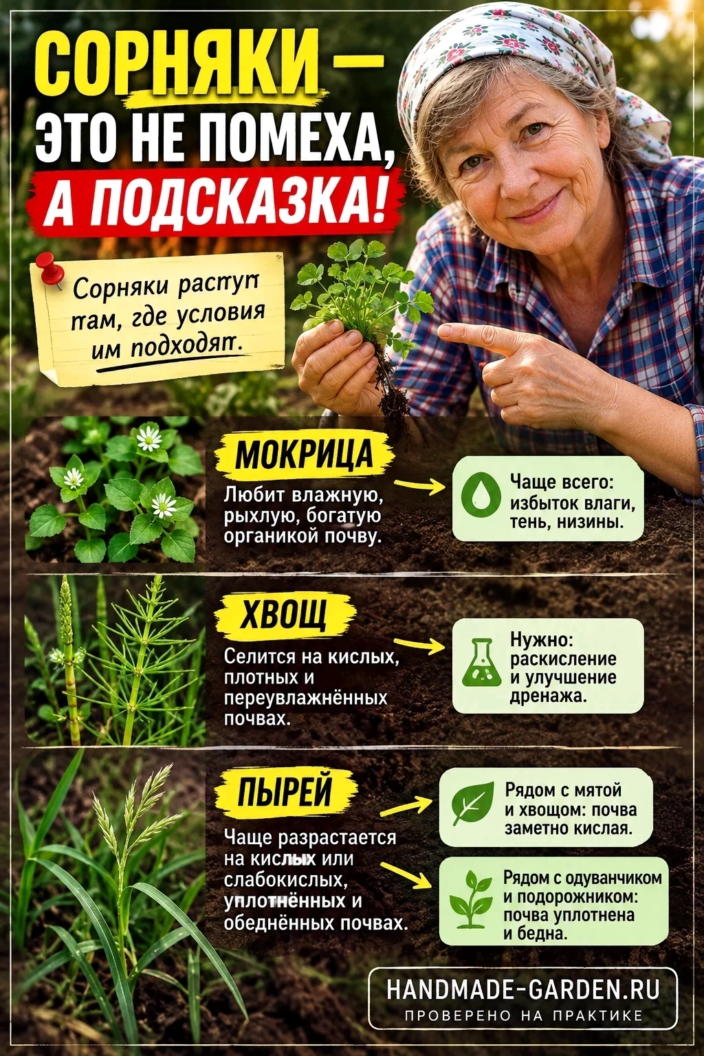 Сорняки подскажут что с почвой
