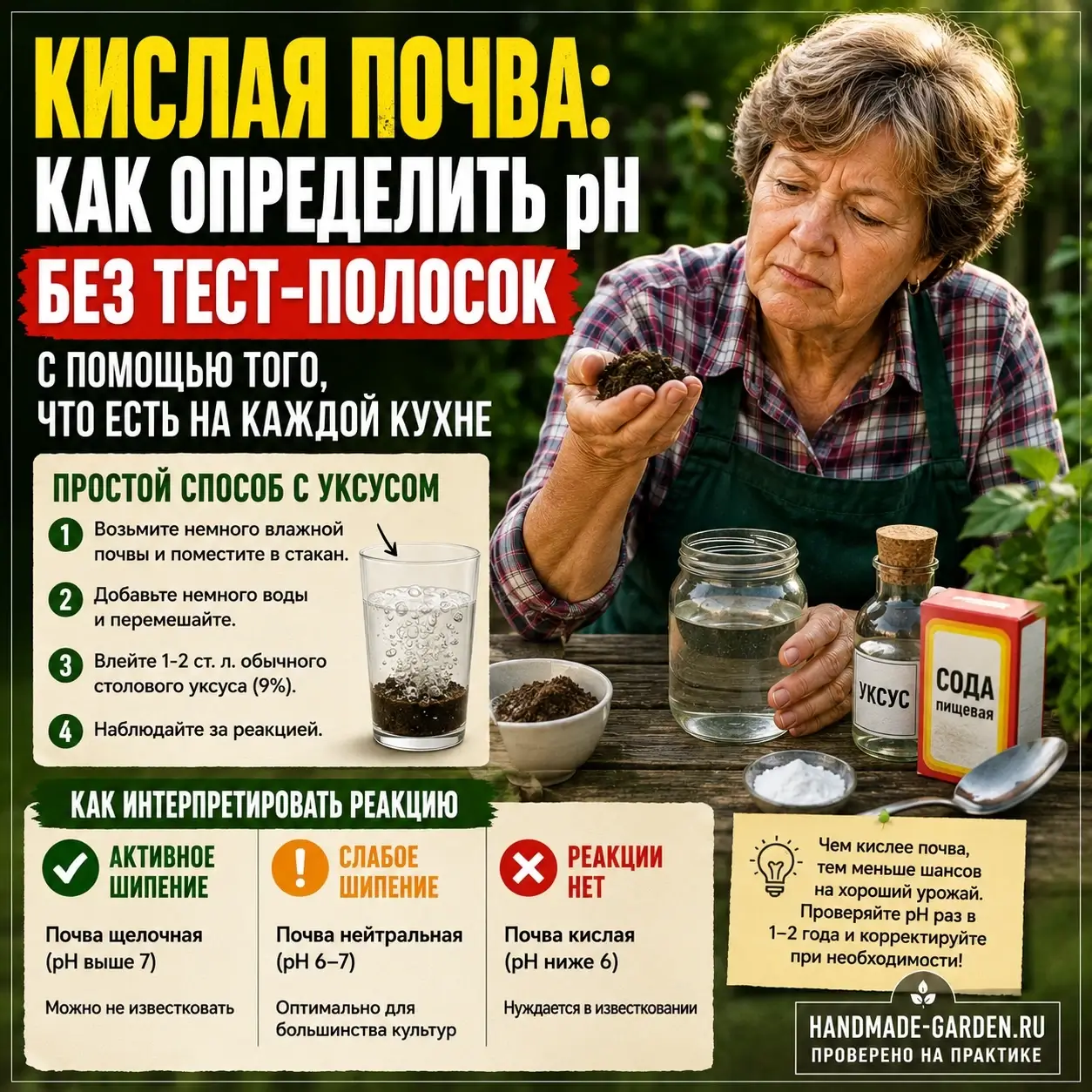 Кислая почва: как определить pH без тест-полосок с помощью того, что есть на каждой кухне