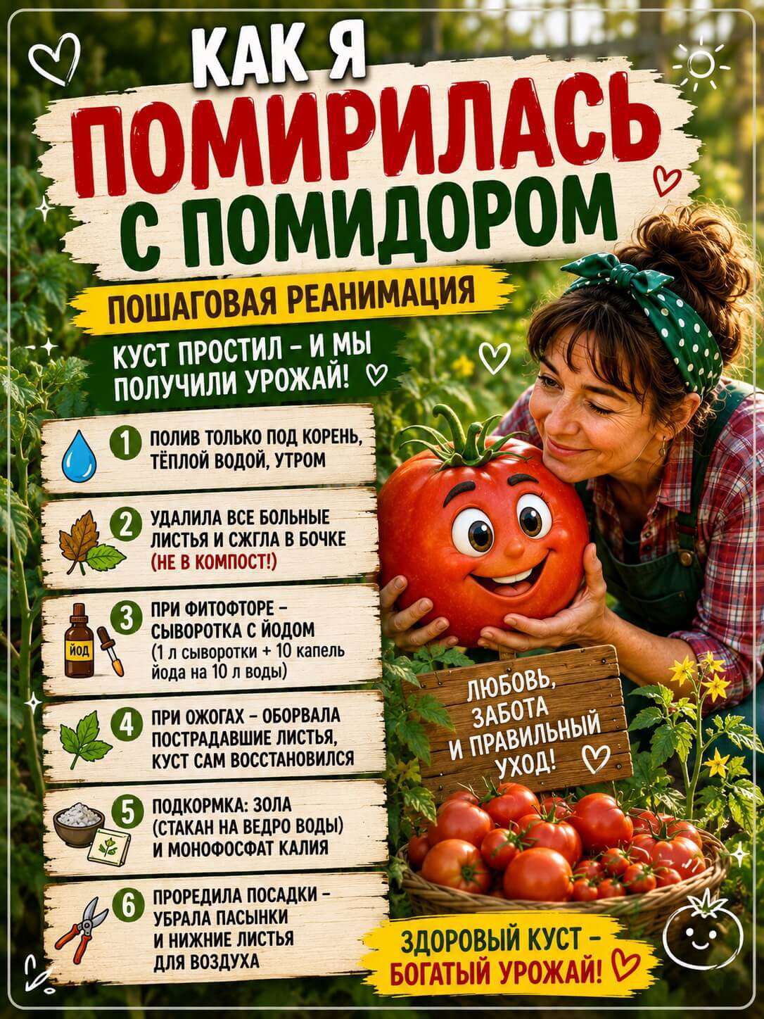 почему у помидора коричневые листья и как его спасти