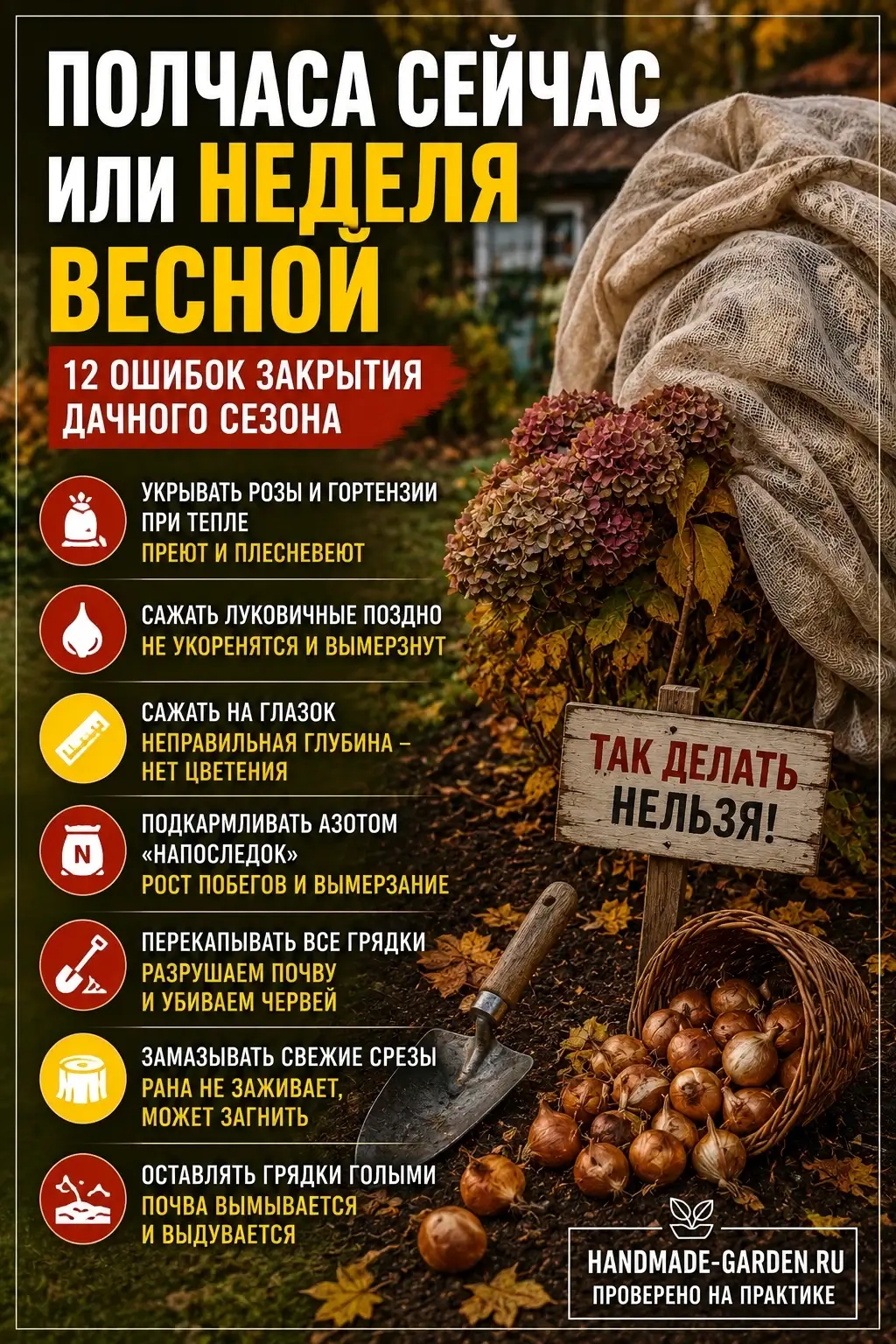 Ошибки на грядках и в почве