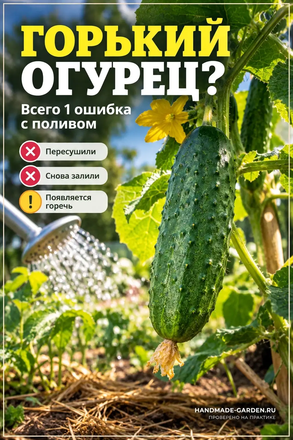 Огурцы горчат из-за условий выращивания