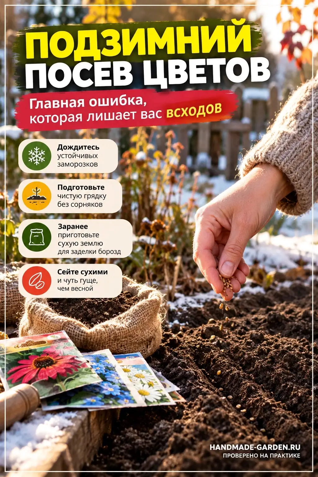подзимний посев цветов
