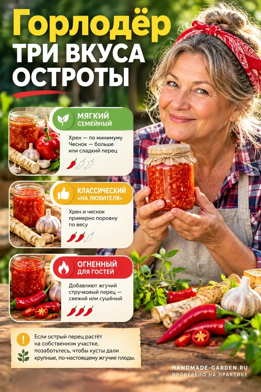 Хрен и чеснок дают разную остроту