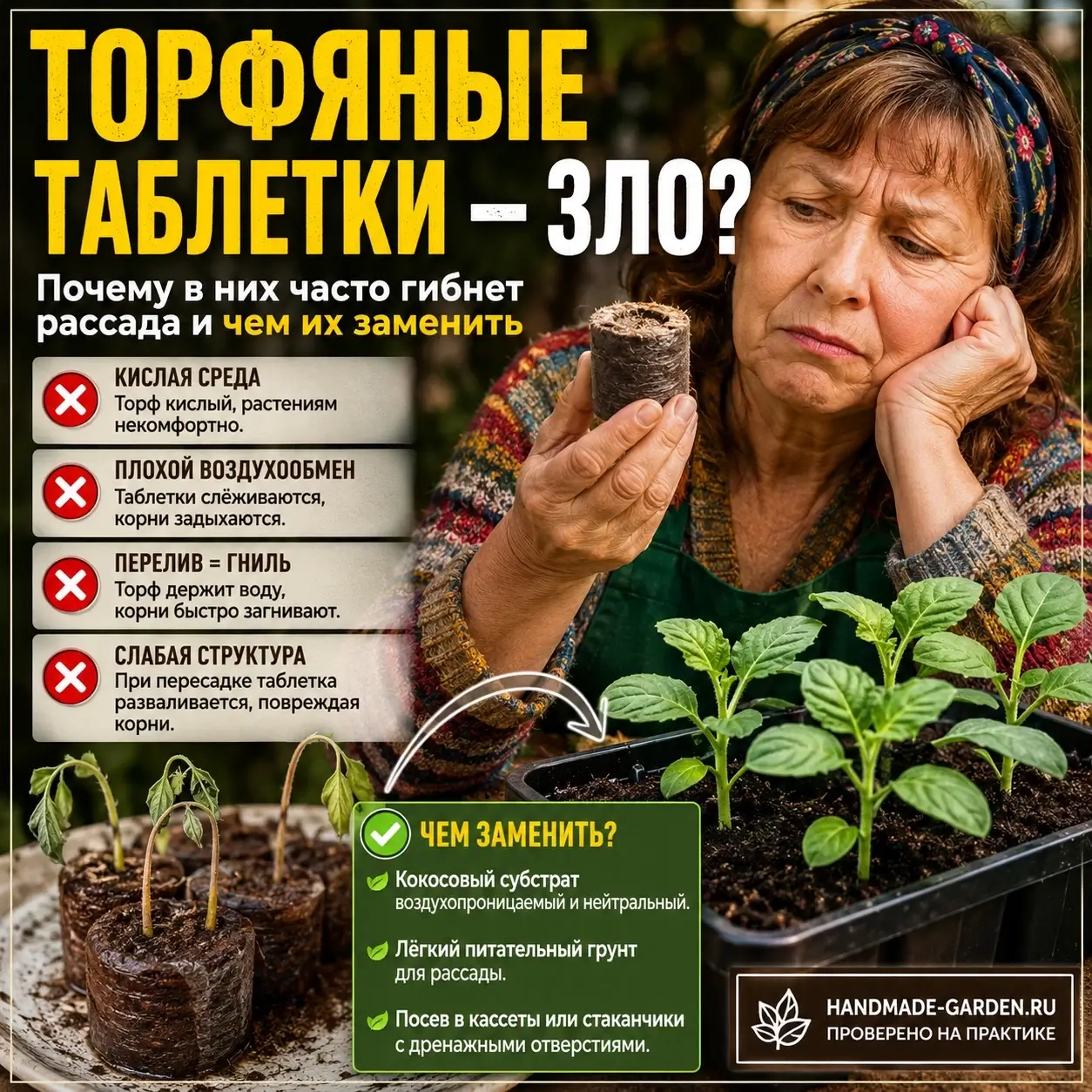 Торфяные таблетки &mdash; зло? Почему в них часто гибнет рассада и чем их заменить
