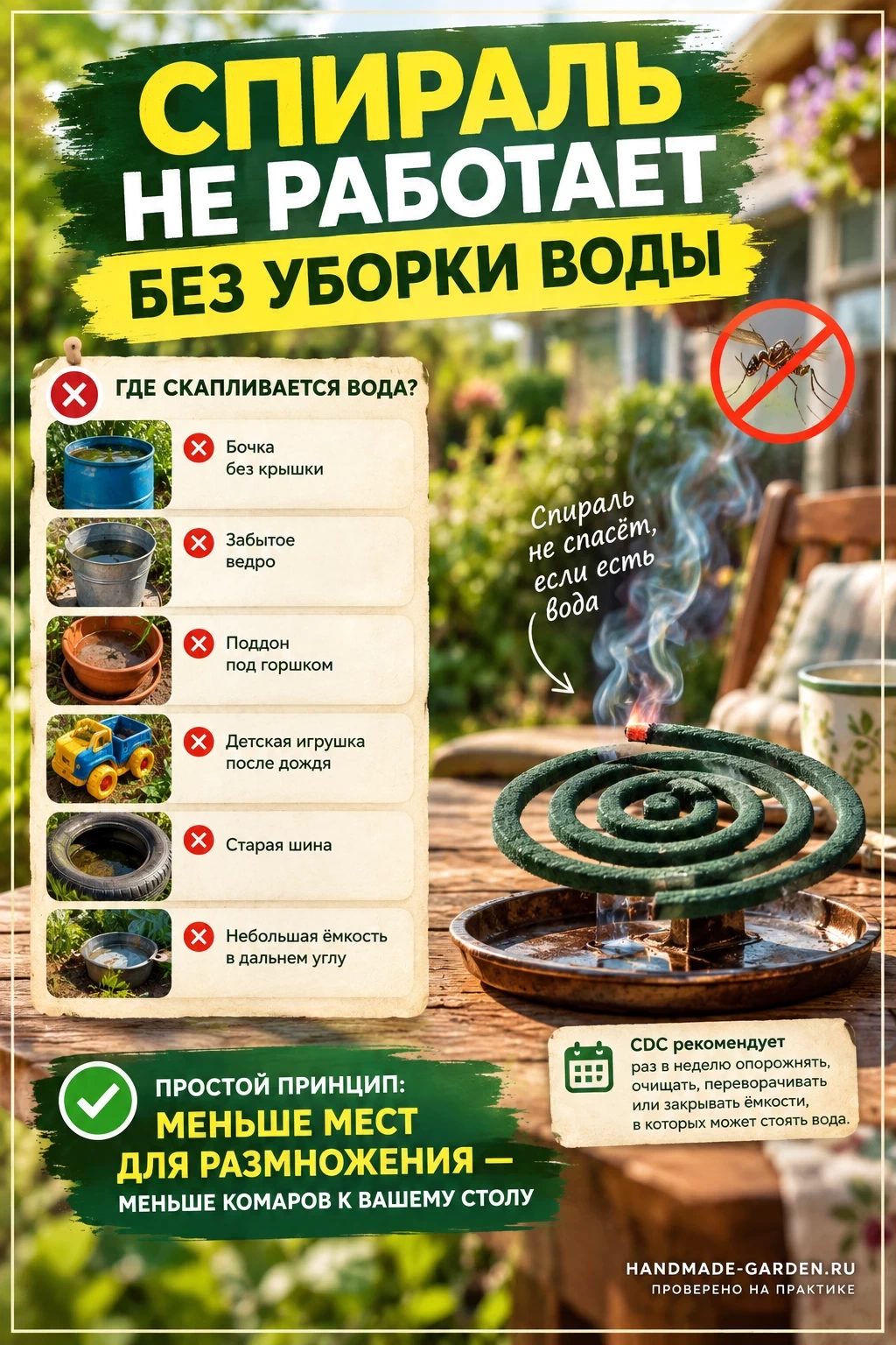 Спираль не всегда помогает от комаров на даче