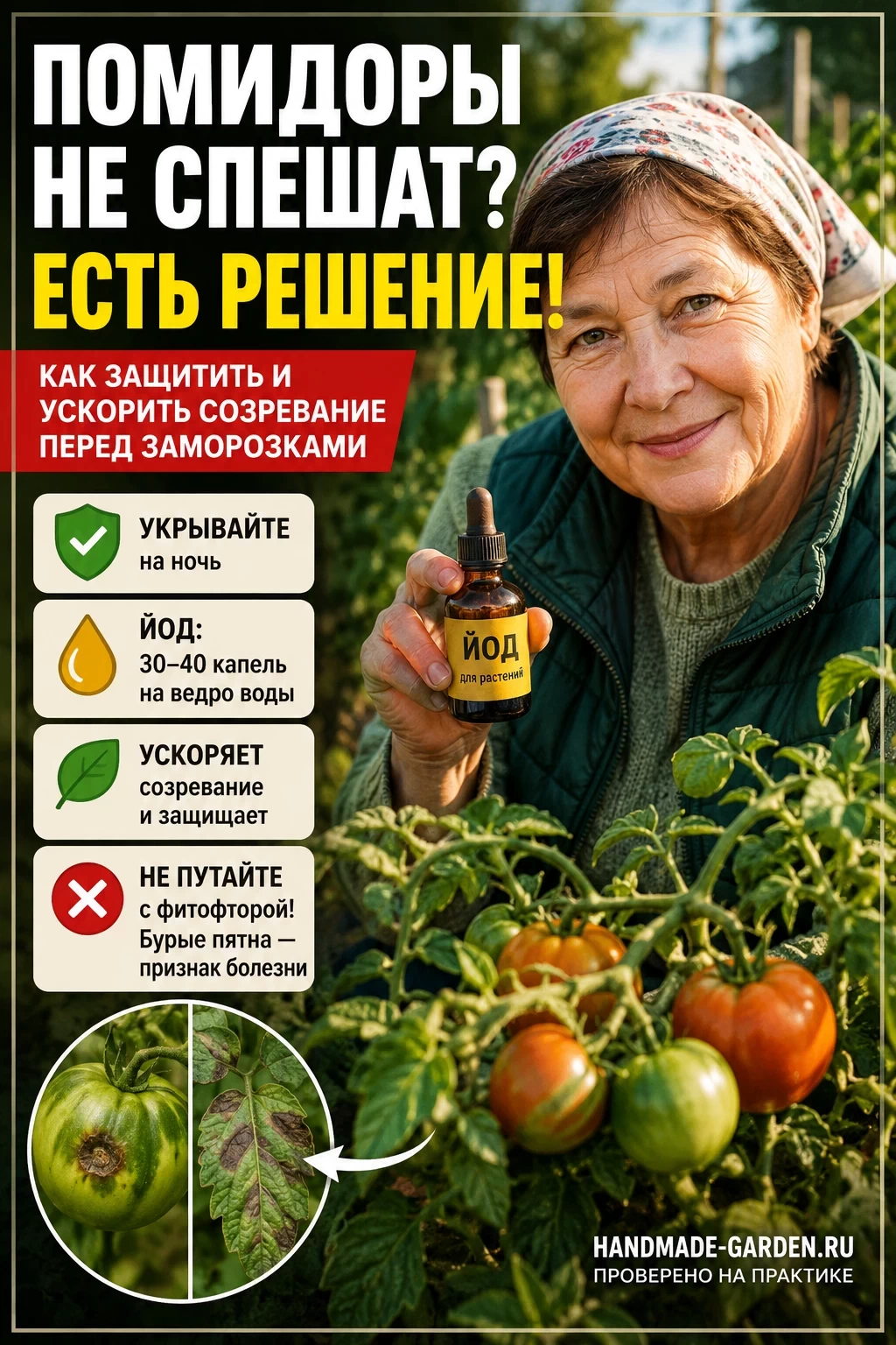Помидоры ещё зелёные