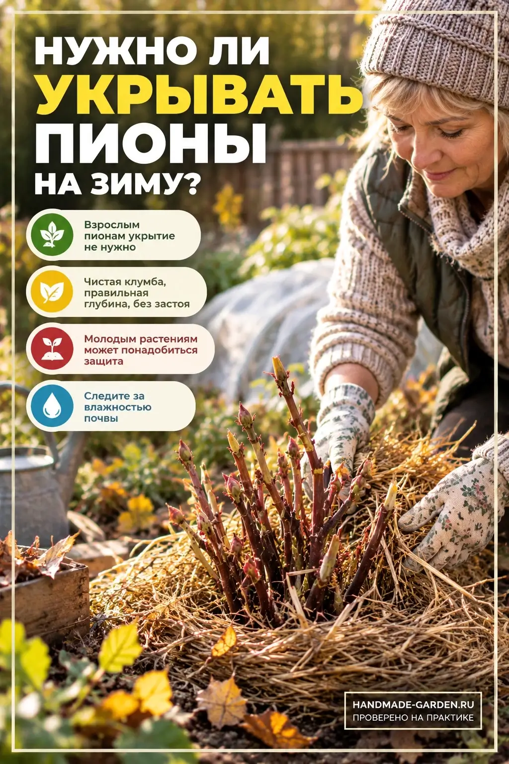 Нужно ли укрывать пионы на зиму?