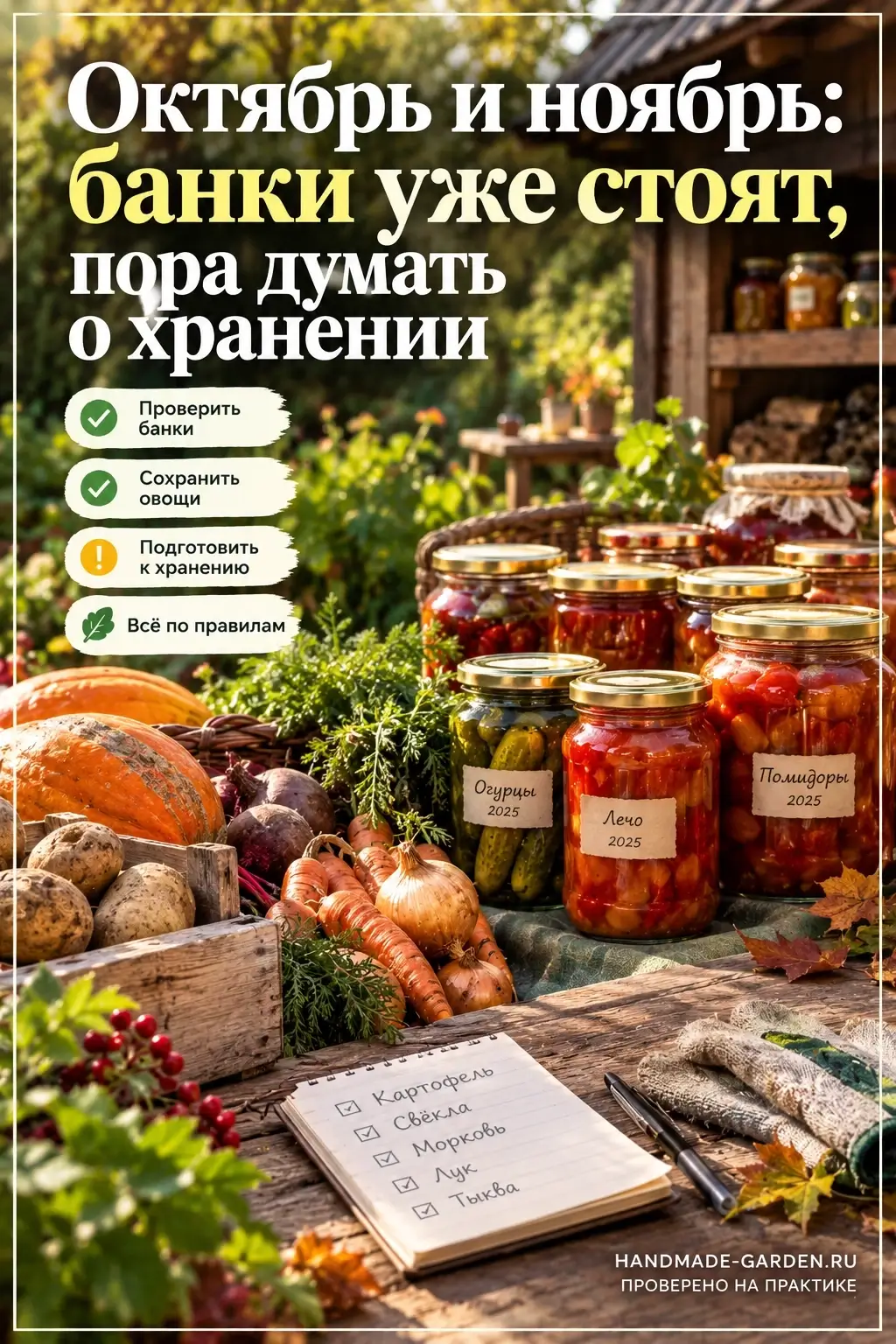 К октябрю основная волна консервирования обычно заканчивается