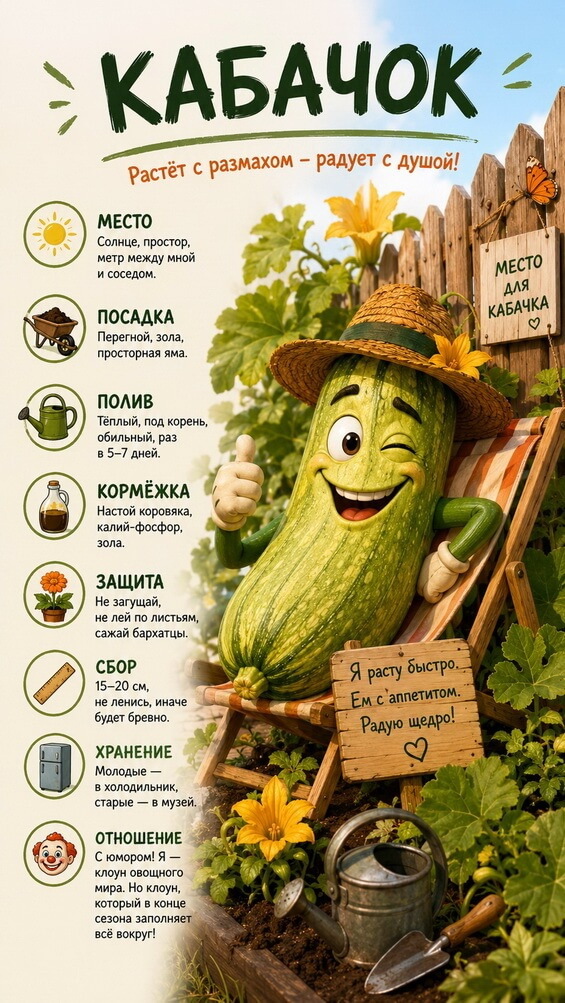 Кабачок на грядке