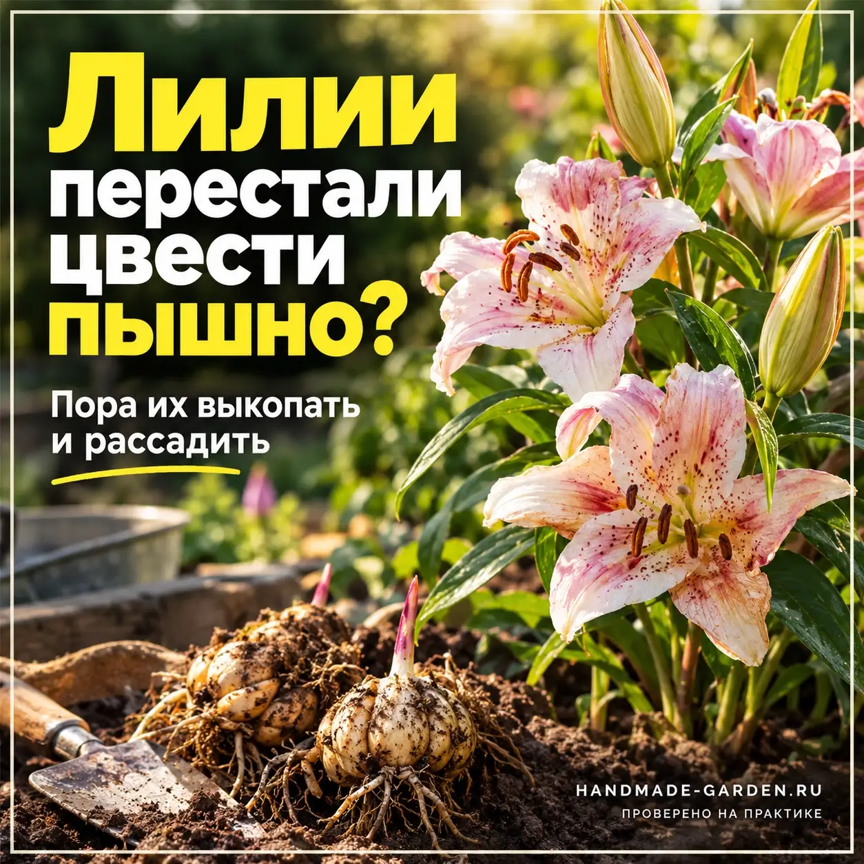 Лилии перестали цвести пышно? Пора их выкопать и рассадить