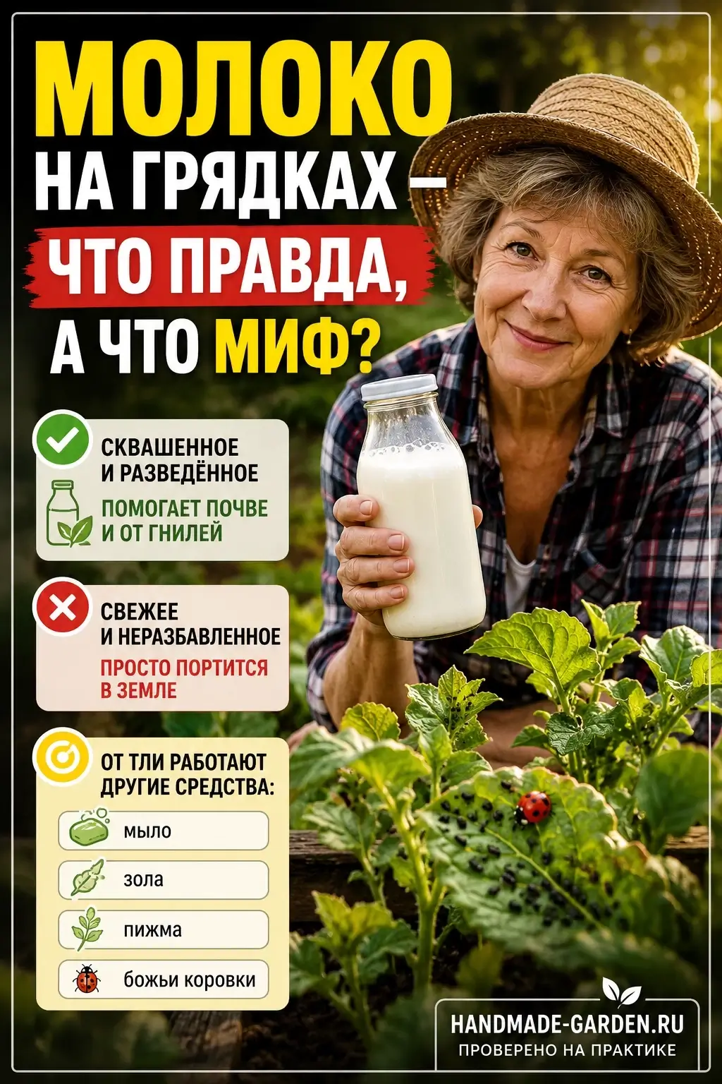 Что реально происходит, если облить грядку молоком