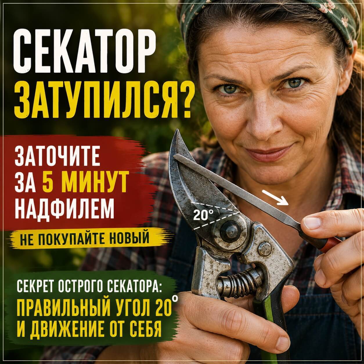 Секатор затупился