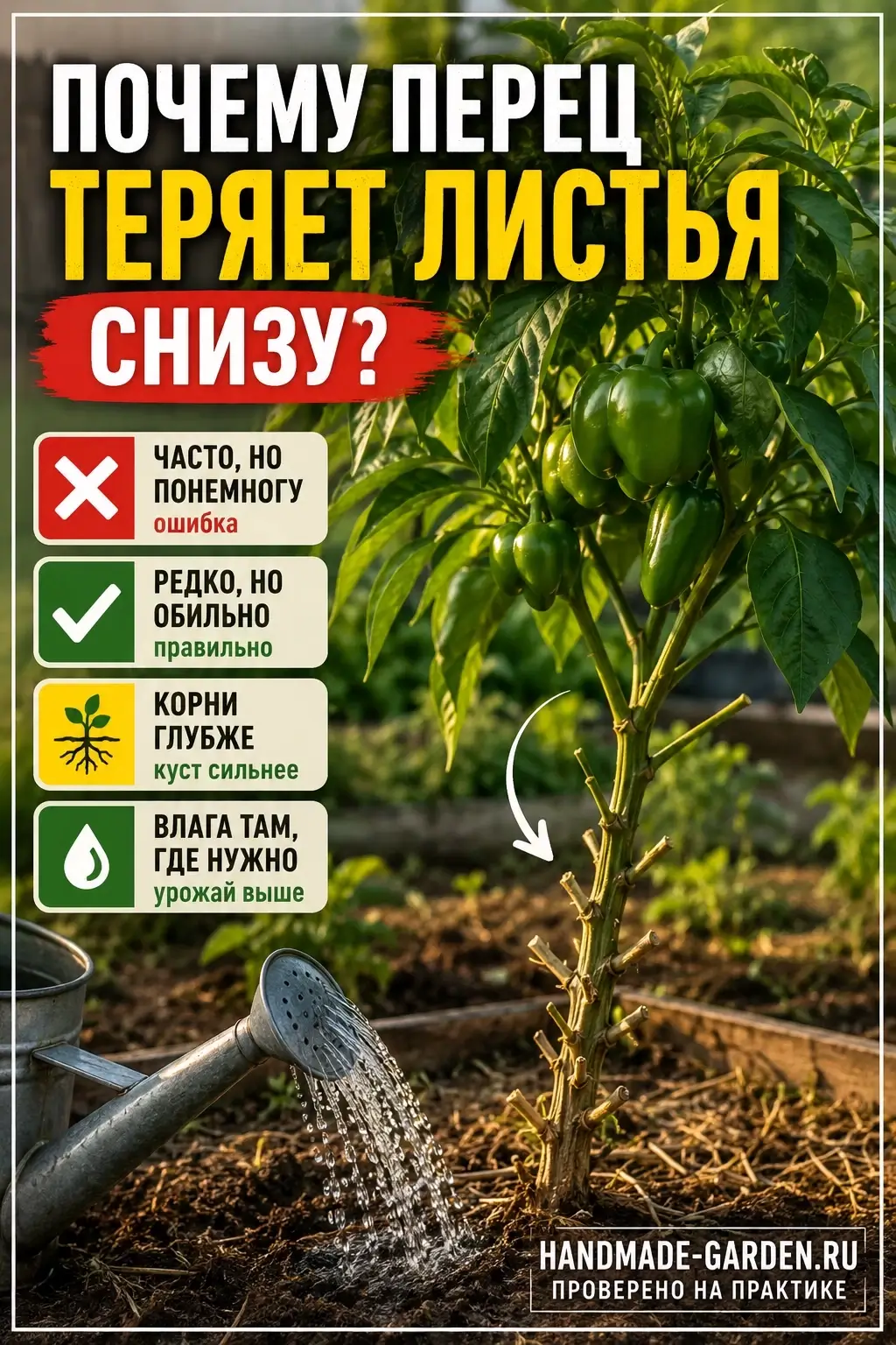 Почему нижние листья перца оголяются