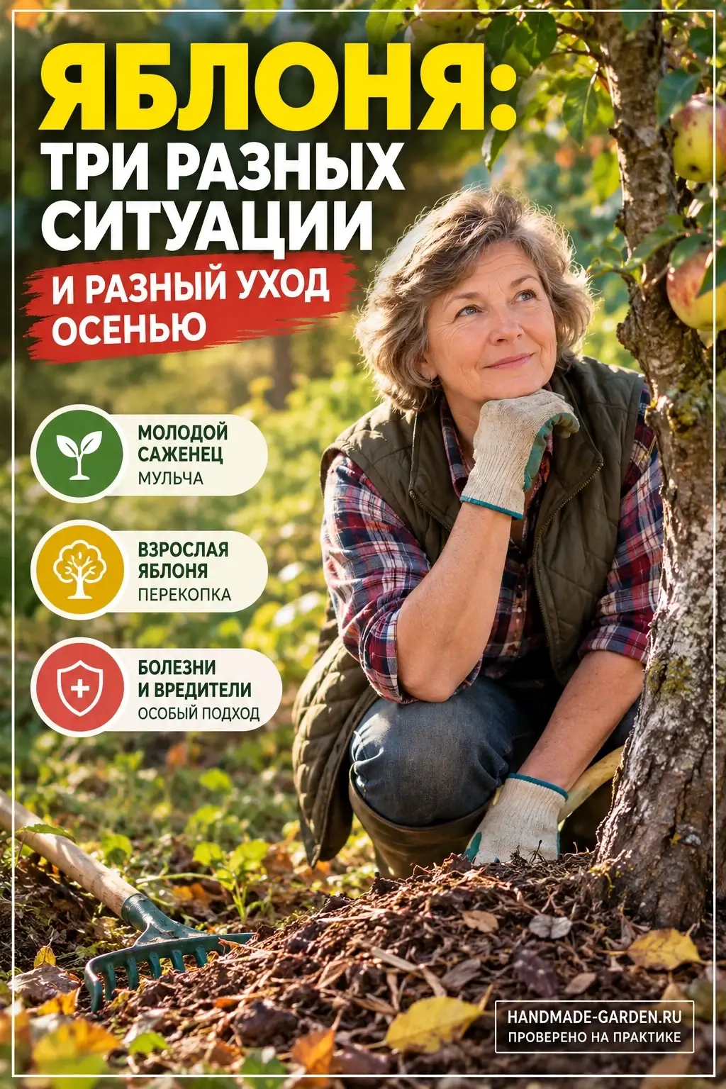 После сбора урожая яблоне куда нужнее калий и фосфор — они помогают древесине вызреть