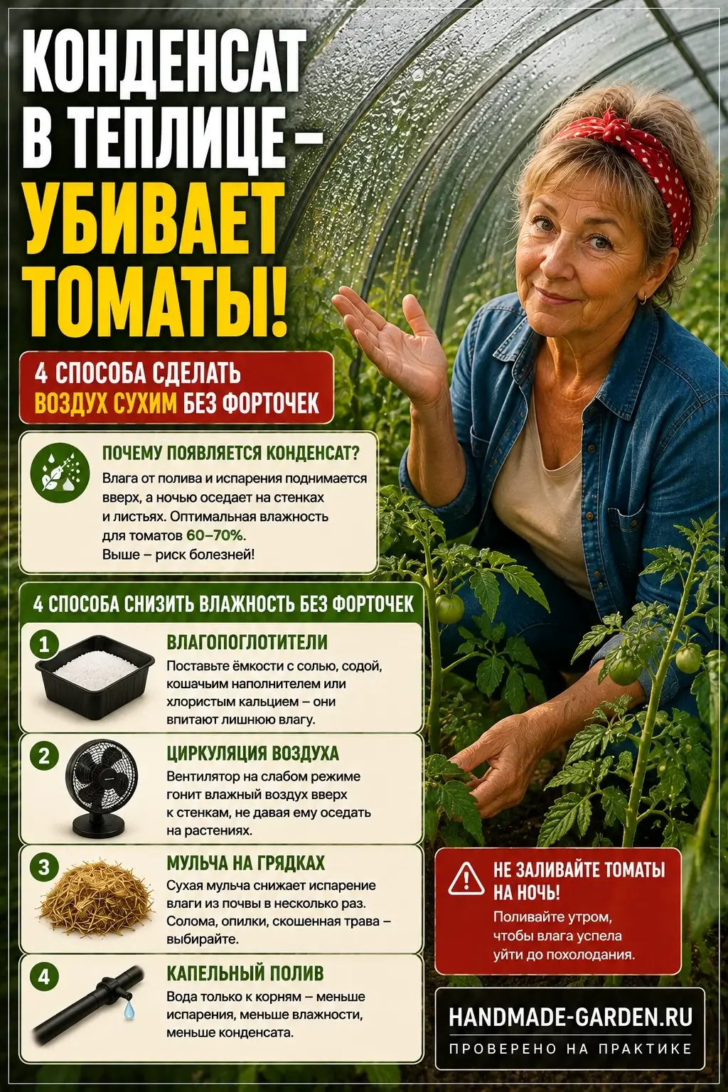 Конденсат в теплице