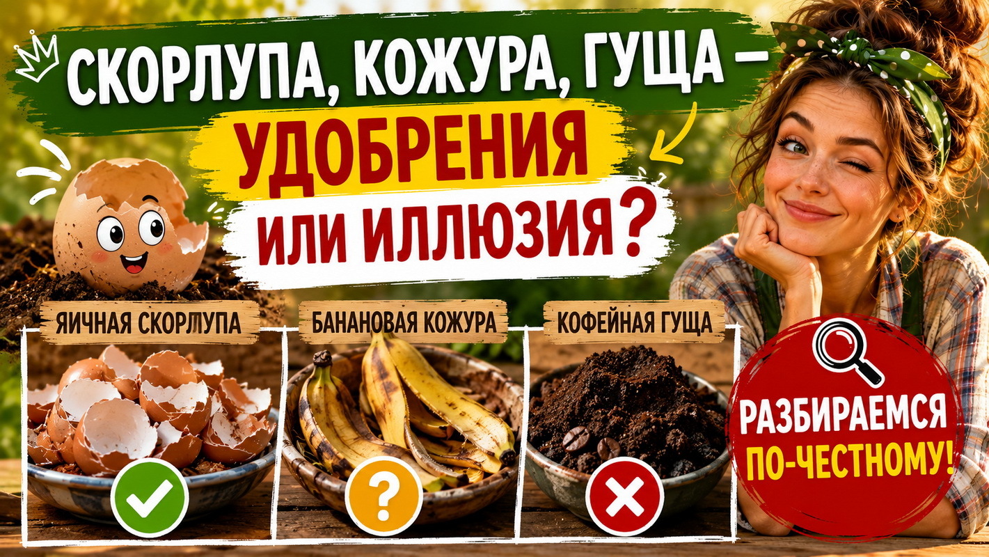 Яичная скорлупа, банановая кожура, кофейная гуща — удобрения или мусор?