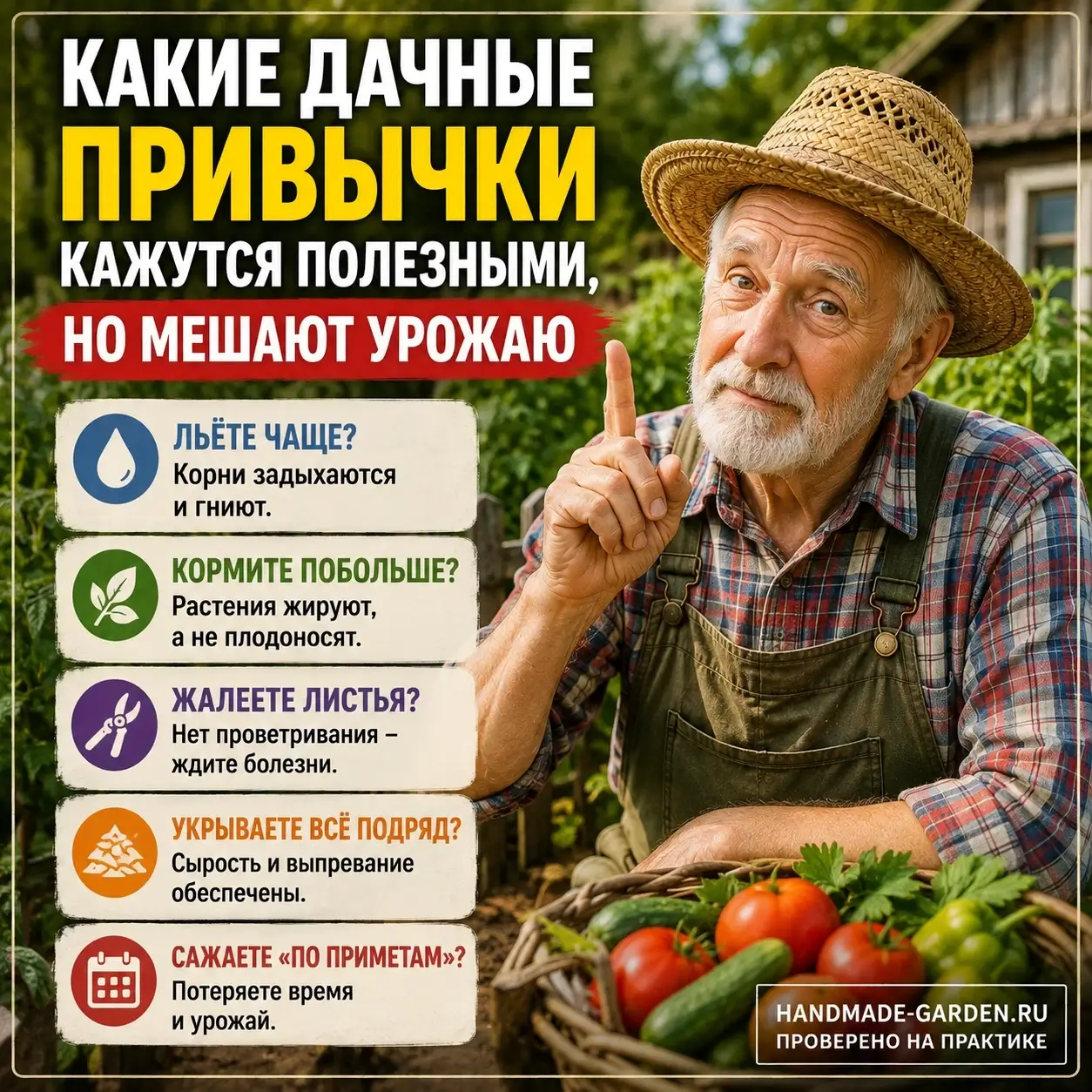 Урожай мог быть больше: 9 привычек, которые мешают огороду