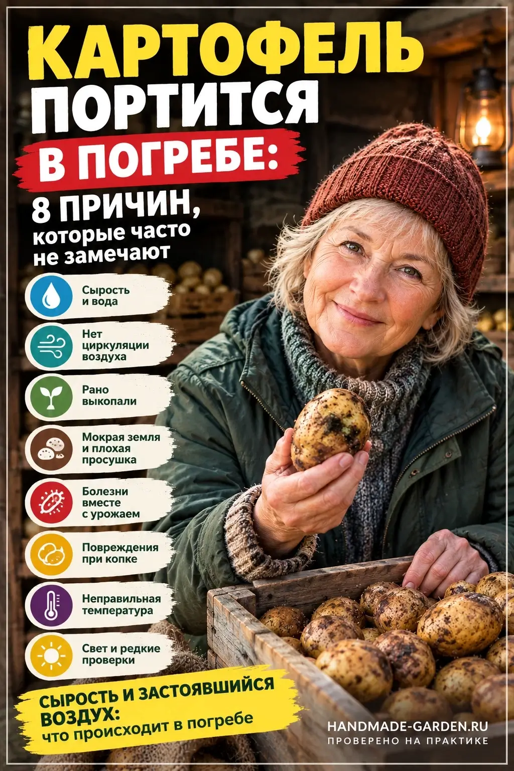Картофель портится в погребе