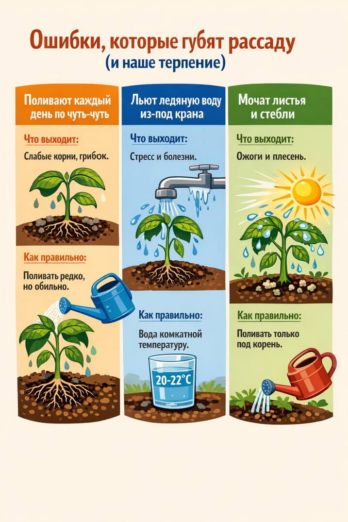 Ошибки, которые губят рассаду