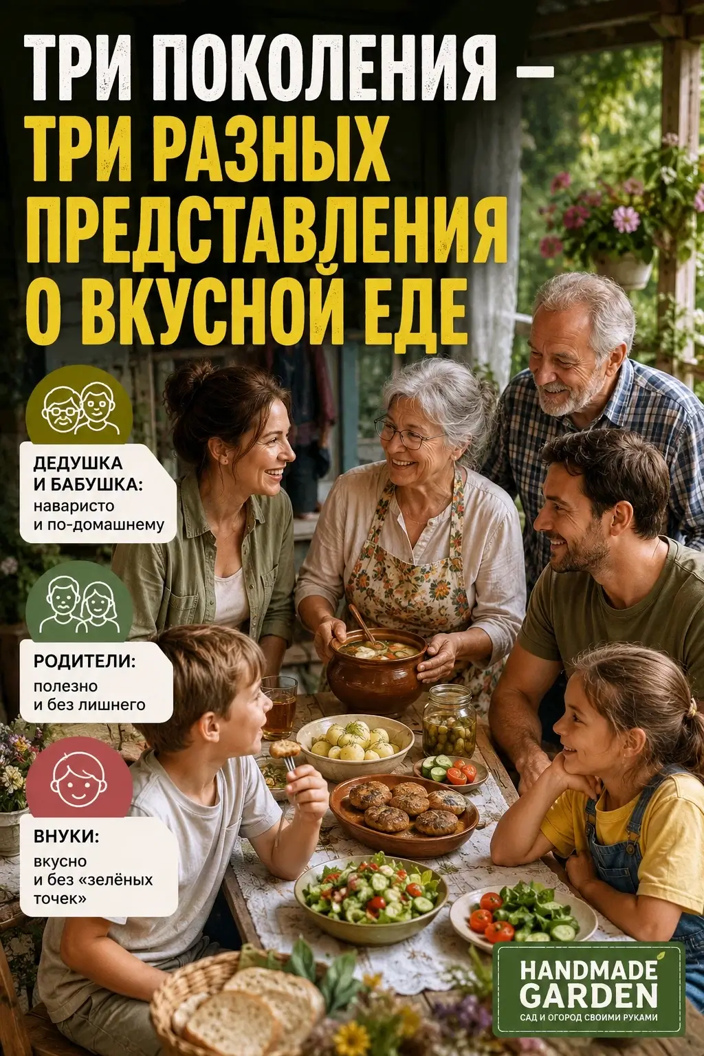Три поколения &mdash; три разных представления о еде