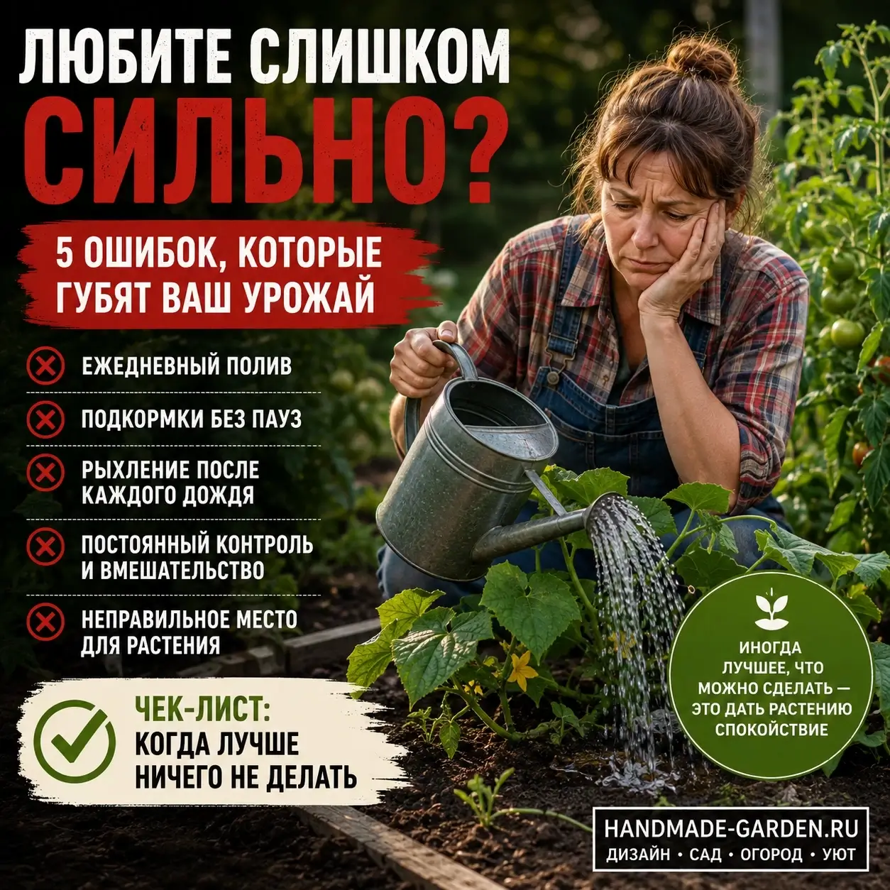 Иногда огород устаёт не от жары, а от своего хозяина: Как Петрович чуть не залюбил яблоню до смерти