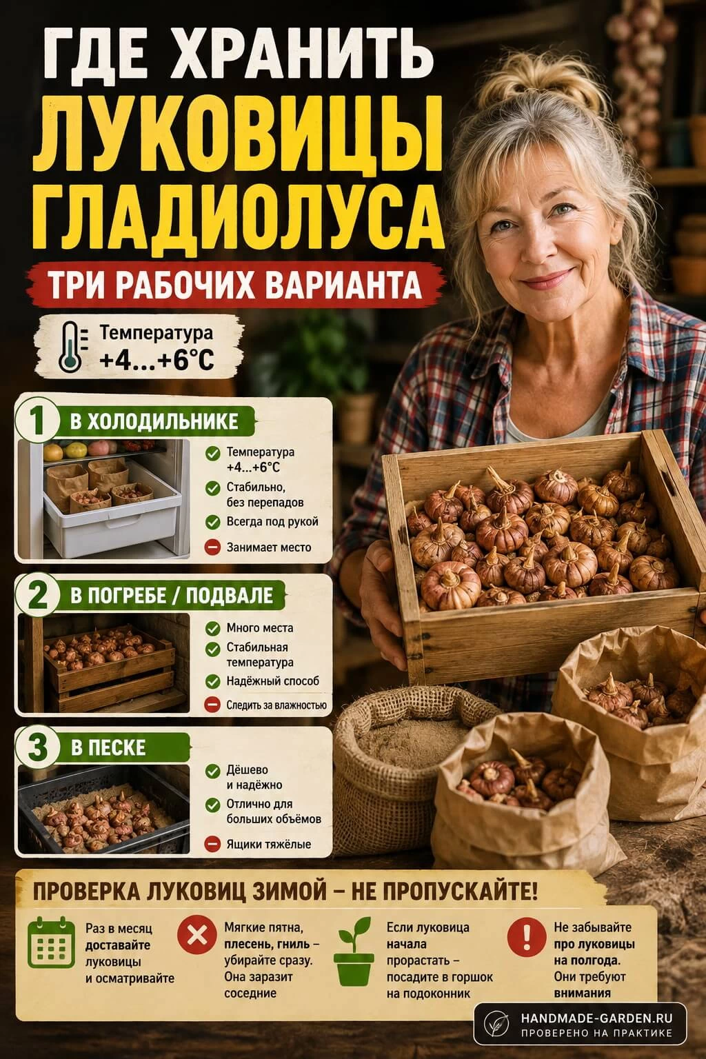 Где хранить луковицы гладиолусов