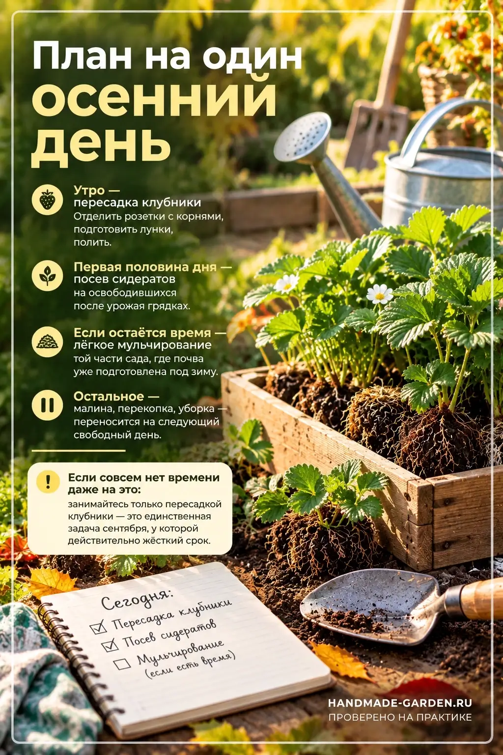 План на один осенний день