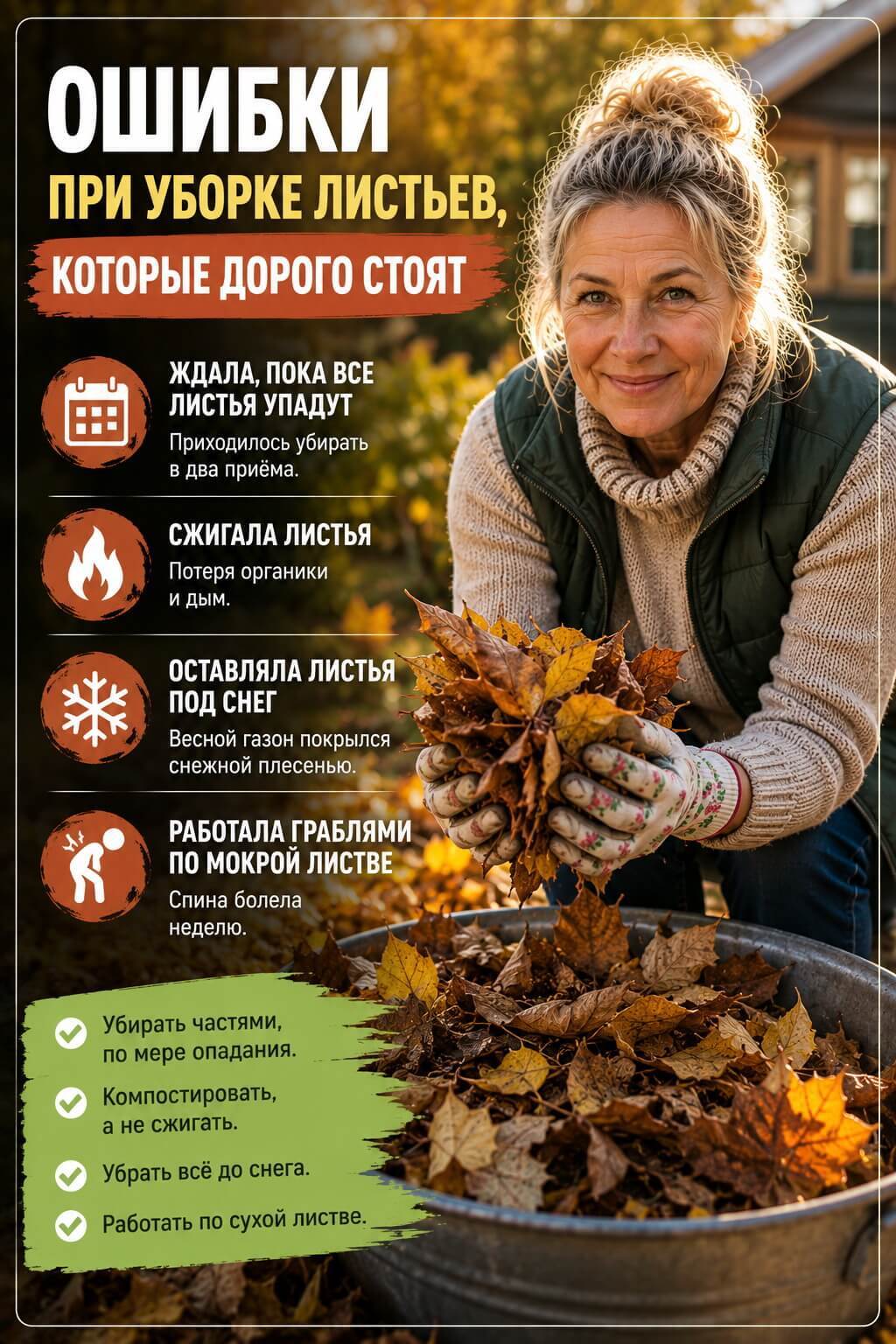 4 способа быстро очистить участок от опавшей листвы без граблей
