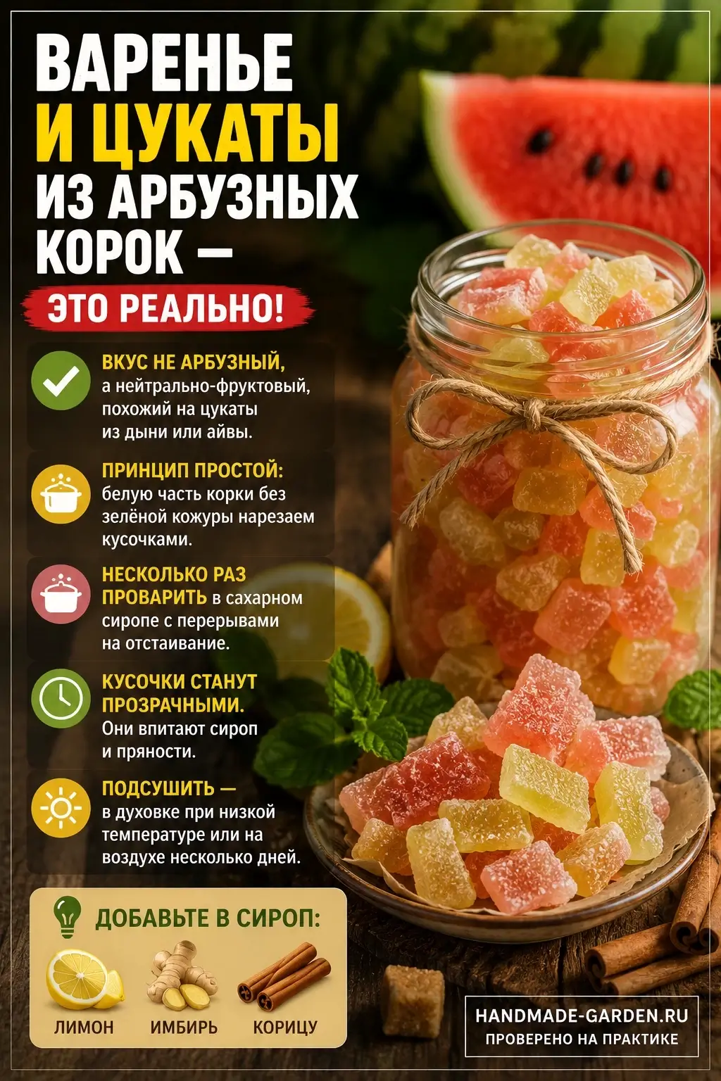 Варенье и цукаты из корок