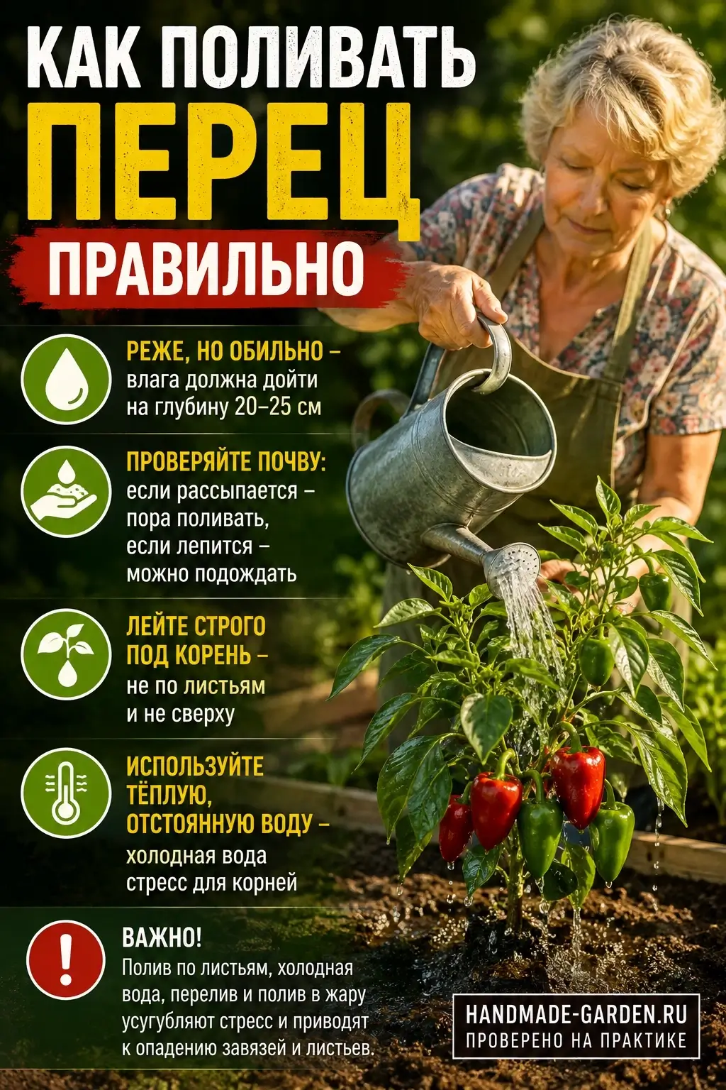 Как поливать перец правильно