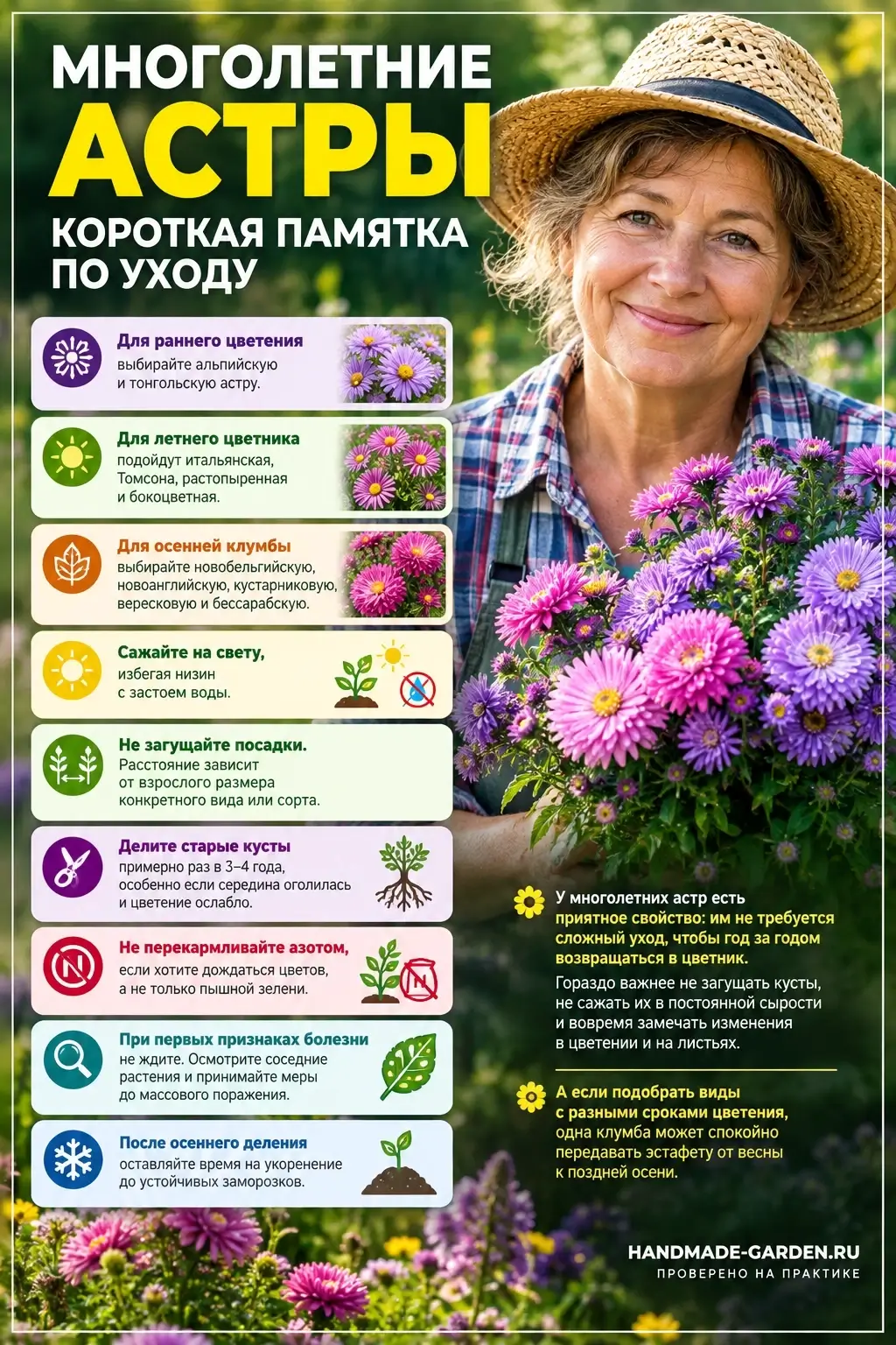 Как посадить многолетнюю астру