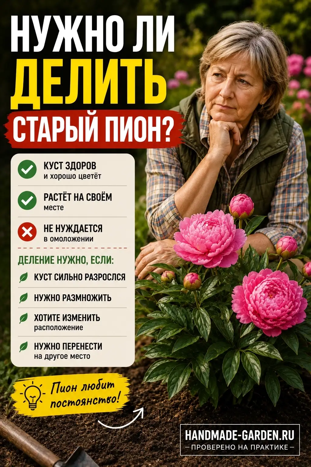 Нужно ли делить старый пион