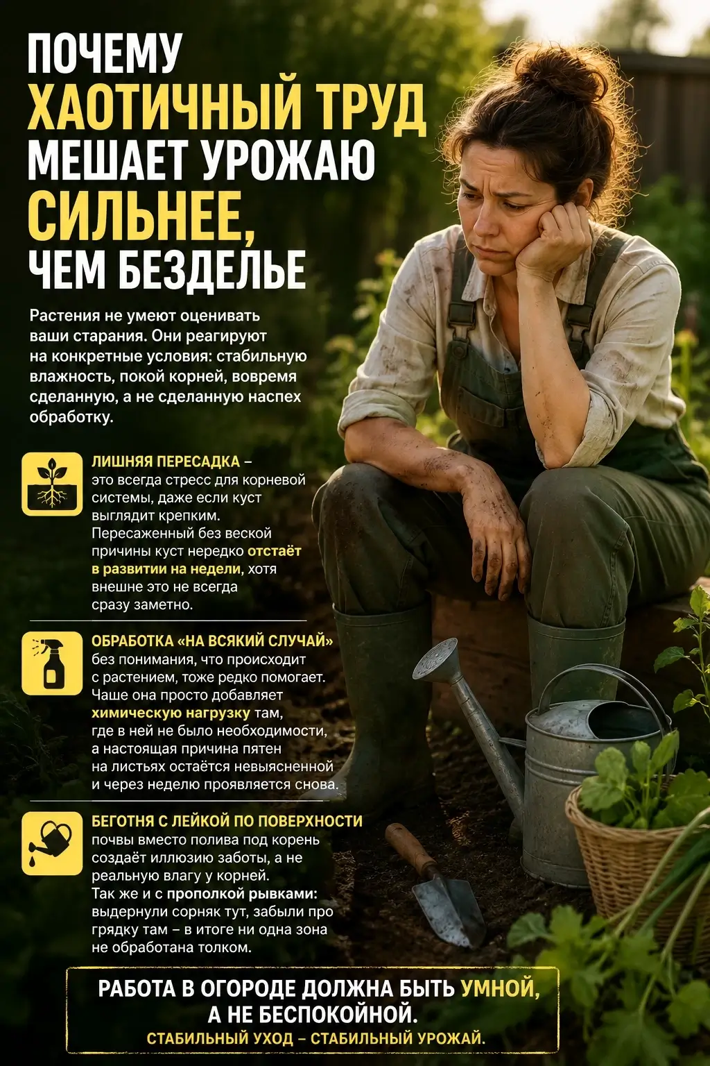 Хаотичный дачный труд