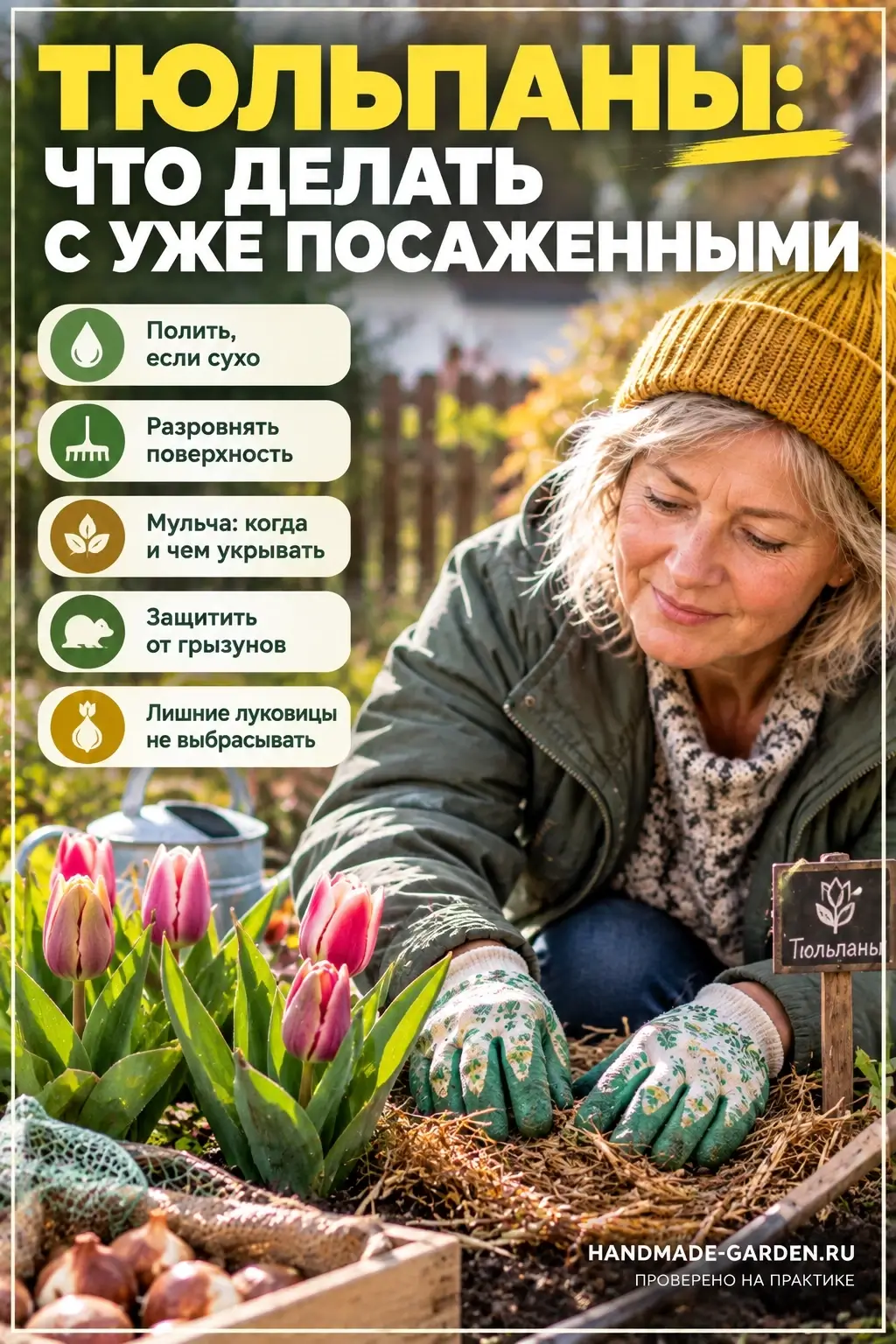 Что делать с уже посаженными тюльпанами