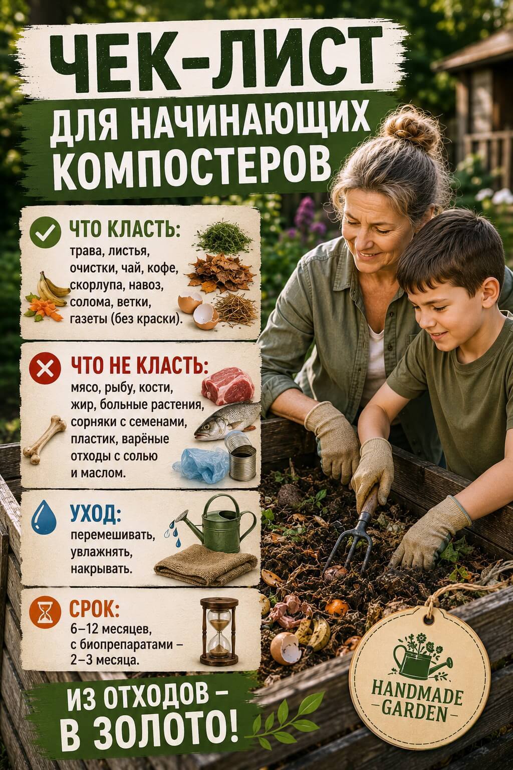 Чек-лист для начинающих компостеров